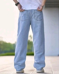 Baggy Ice Blue Jeans For Men - French Pass, 30