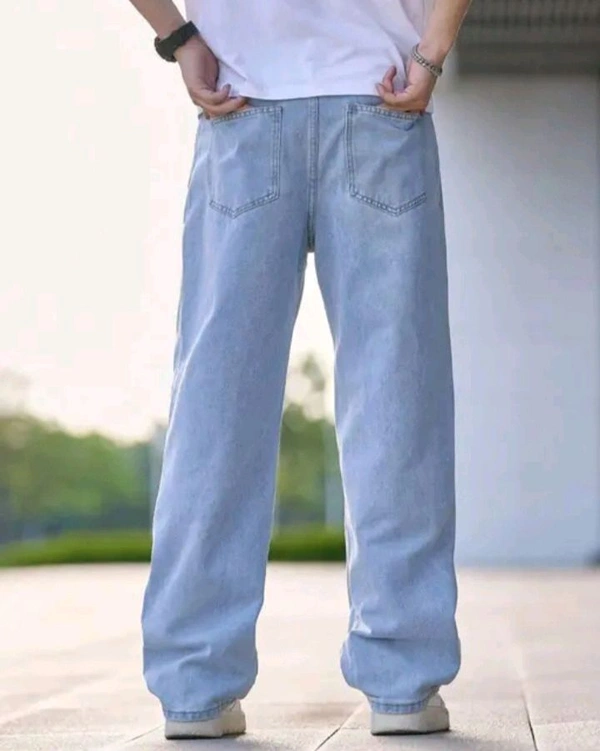 Baggy Ice Blue Jeans For Men - French Pass, 30