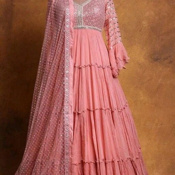 Fancy Sensational Gowns - Mention the colour below address when you Order, Free Size