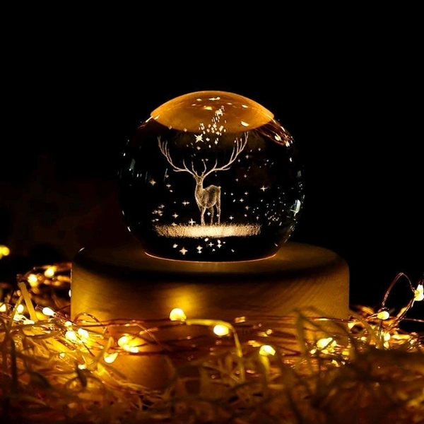 Deer Crystal Lamp 