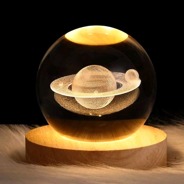 Saturn Crystal Lamp 
