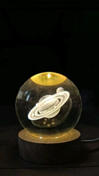 Saturn Crystal Lamp 