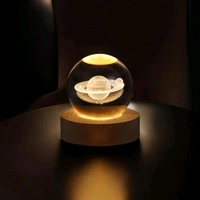 Saturn Crystal Lamp 