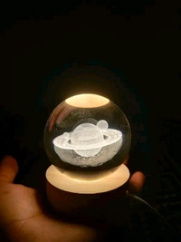Saturn Crystal Lamp 