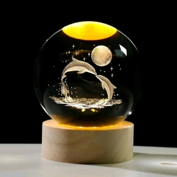 Dolphin Crystal Lamp 