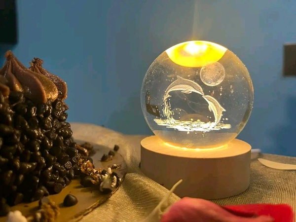 Dolphin Crystal Lamp 