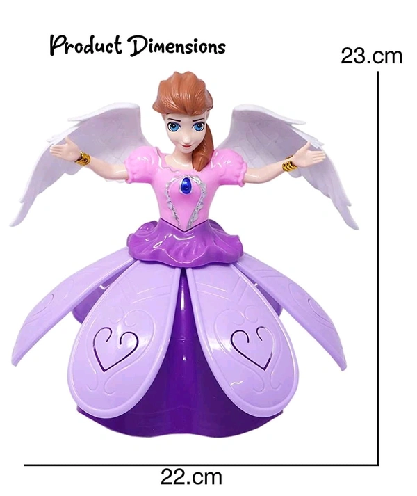 QuickPickDelhi EUPHORIA 360° Angel Girl Rotating Musical Toy with Lights & Bump-and-Go Action - 22×22×23