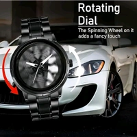 3d car Wheel Watch For Men, Alloy Strap,3d Watch Dial (White Colour)