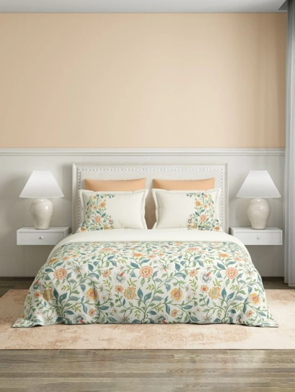 Ddecor Bedsheet King Size Bedsheet Digital Print Ethenic Bedsheet 2.74 Meter X 2.74 Meter With 2 Pillow Cover