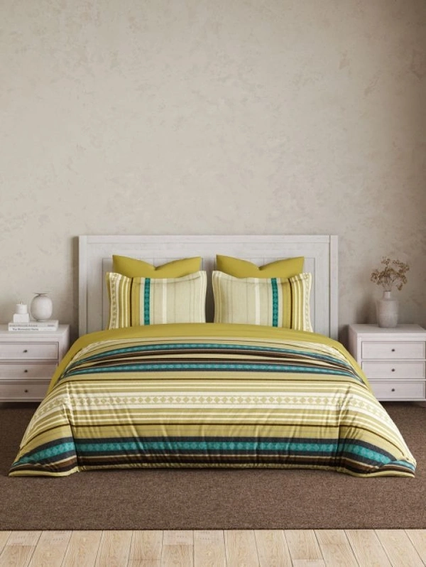 Ddecor Super King Size Bedsheet 120 inch X 120 inch With 2 Pillow Covers Cotton Bed Sheet  - 3.00 M X 3.00 M