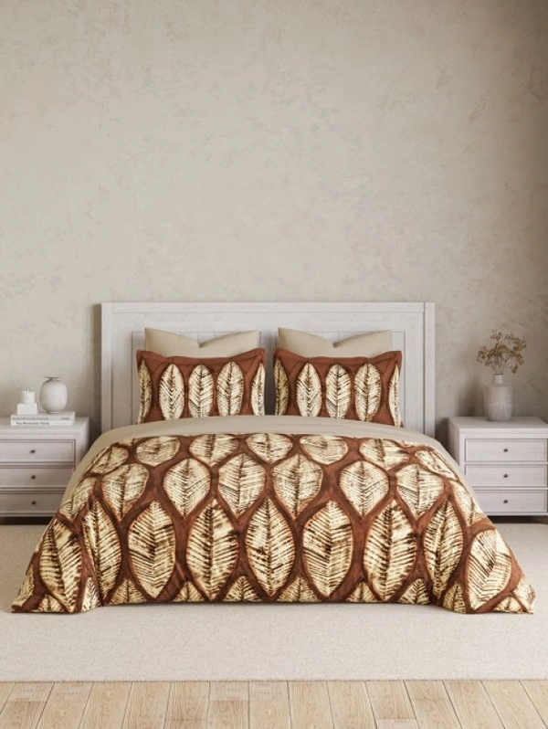 Ddecor Super King Size Bedsheet 10 Feet x 10 Feet With 2 Pillow Covers Cotton Bed Sheet  - 3.00 M X 3.00 M