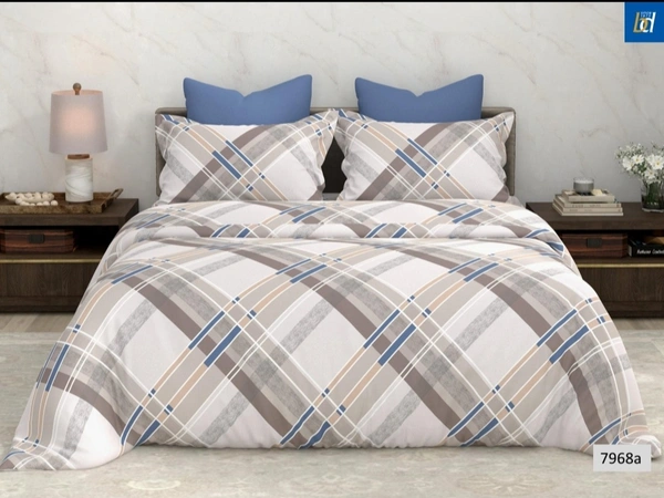 Bombay Dyeing King Size Bedsheet Cotton Bed Sheet 108 X 108 Inch With 2 Pillow Covers