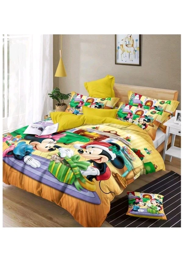 Kids King Size Double Bed Bedsheets 108" X 108" Bedsheet With 2 Pillow covers