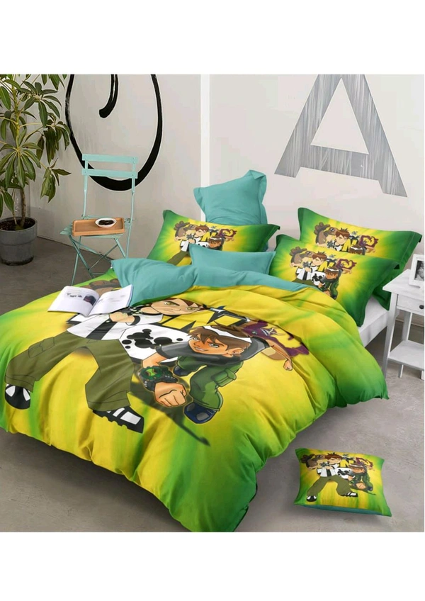 Kids King Size Double Bed Bedsheets 108" X 108" Bedsheet With 2 Pillow covers