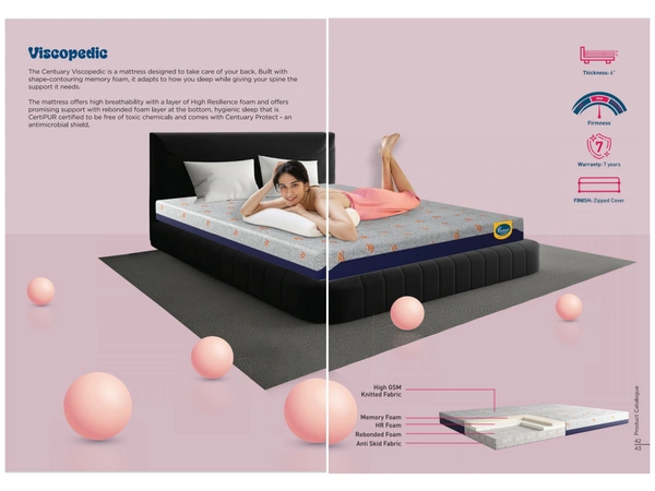 Centuary Viscopedic 6 Inch Mattress Memory foam Mattress In Ahmedabad India