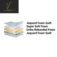 VFMDECOR Orthopedic Rebonded Foam Mattress 6 Inch Mattress Bonded Mattresses - 72 X 72, 6 Inch Thickness