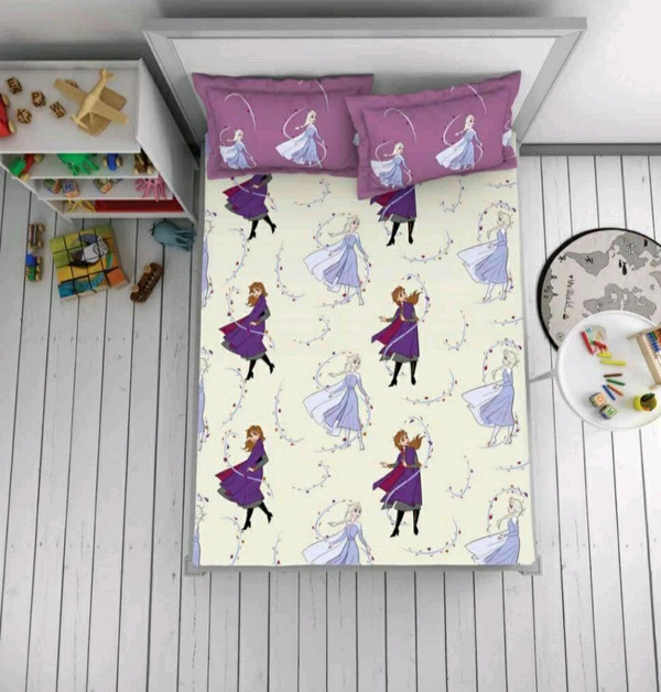 Kids Single / Double Bedsheet Disney Frozen Welspun Bed Sheet