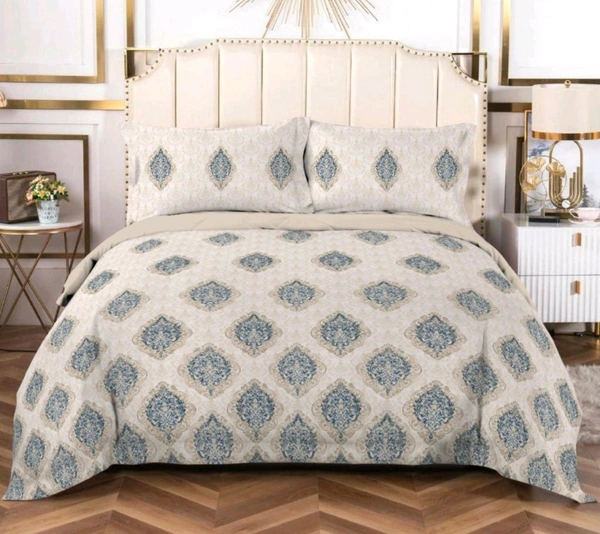 Bombay Dyeing King Size Bedsheet Cotton Bed Sheet 108 X 108 Inch With 2 Pillow Covers