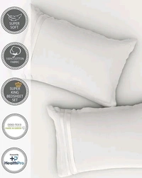 Super King Size Bedsheet 3 X 3 Meter Bed Sheet With 2 Pillow Covers White Plain Heavy Tc Premium Quality Smooth Bedsheet Shop Online - 3.00 M X 3.00 M