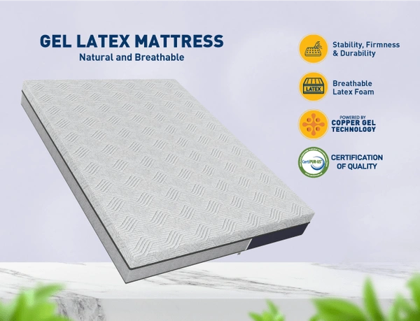 Centuary Gel Latex Mattress 7 Inch Latex With Bonded Foam Mattresses - 75 X 60, 7 Inch Thickness