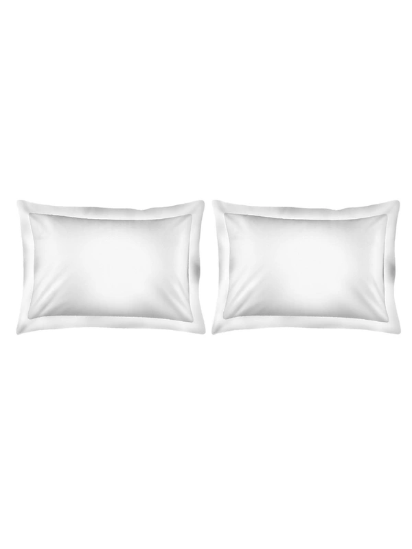 King size Bed Sheet Plain 400 Tc Cotton Double Bed sheet White Premium Quality Heavy Thread Count - 2.74 M X 2.74 M