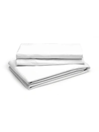 King size Bed Sheet Plain 400 Tc Cotton Double Bed sheet White Premium Quality Heavy Thread Count - 2.74 M X 2.74 M