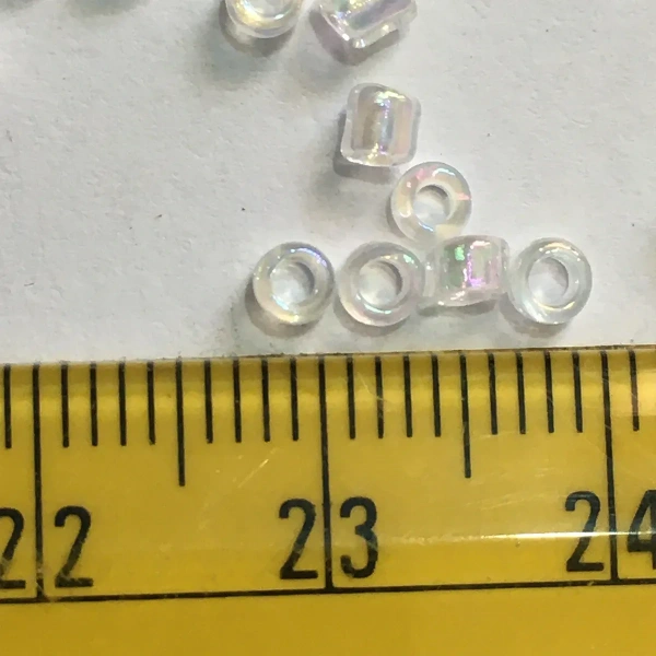 3MM Glass Sugar Beads White Color - 50 gms