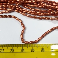 3MM Copper Beads Bunch 12 line Drop Shape – A1 quality - 3MM, 1 Bunch (12Lines)