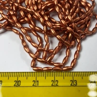 3MM Copper Beads Bunch 12 line Eye Shape – A1 quality - 3MM, 1 Bunch (12Lines)