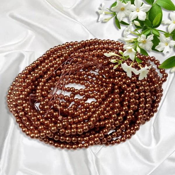 Copper Beads Bunch 12 line Round Shape – A1 quality - 3MM, 1 Bunch (12Lines)