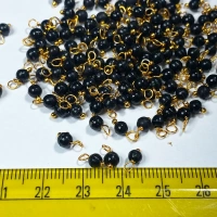 Black Color Pearl Loreal Beads 4mm - 25 gms