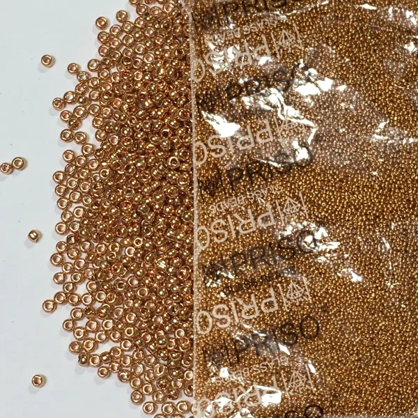 Priso Brand Beads 12-0 Copper Color 450Grams Full Pack - 450 grams