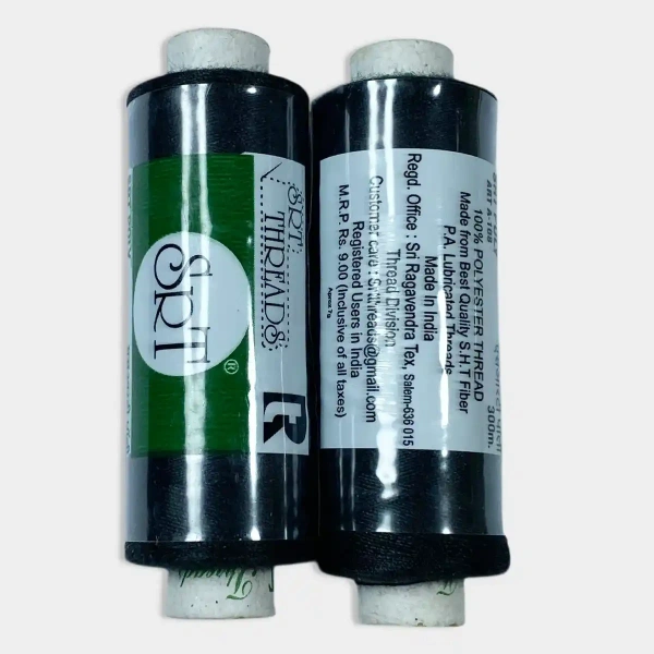 Cotton Thread or Sewing Thread Color Black – 2 pieces - Black
