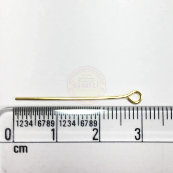 Gold Eye Pins 30mm for Jewelry Making  - 100 Pieces