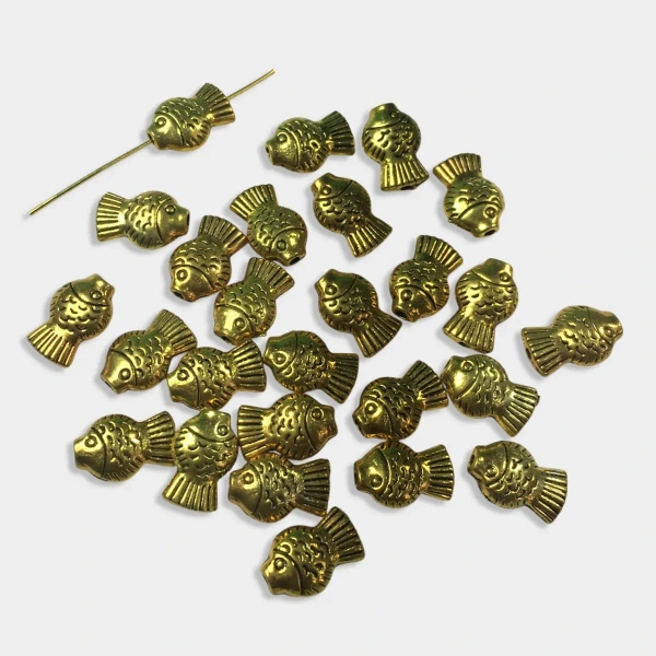 Jewellery Making Metal Charms – Findings (Gold Fish) - 5 Pieces