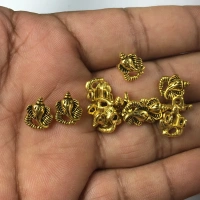 Jewellery Making Metal Charms – Findings (Gold Ganesh) - 12 Pieces