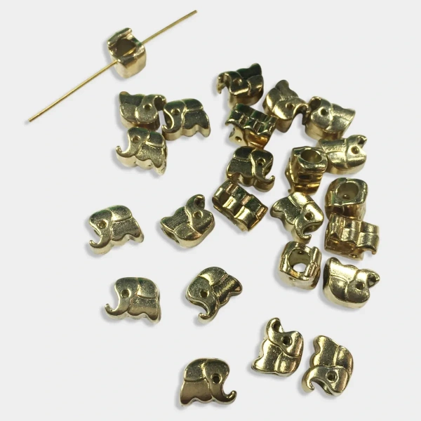 Jewelry Making Charms Baby Elephant Loose Beads - 5 Pieces