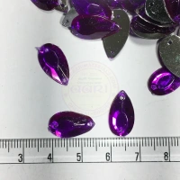 Kundan Stone 16X9mm Color Violet Drop or Thilak Shape with Hole  - Violet, 25 gms, 16x9MM, Drop