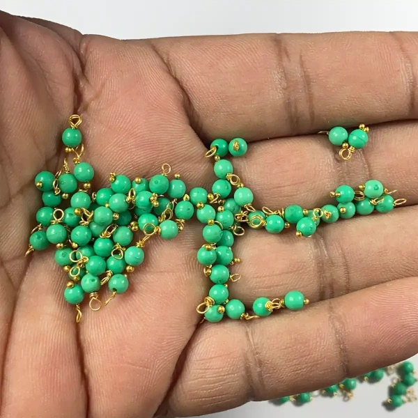 Light Green Color Pearl Loreal Beads 4mm - 25 gms