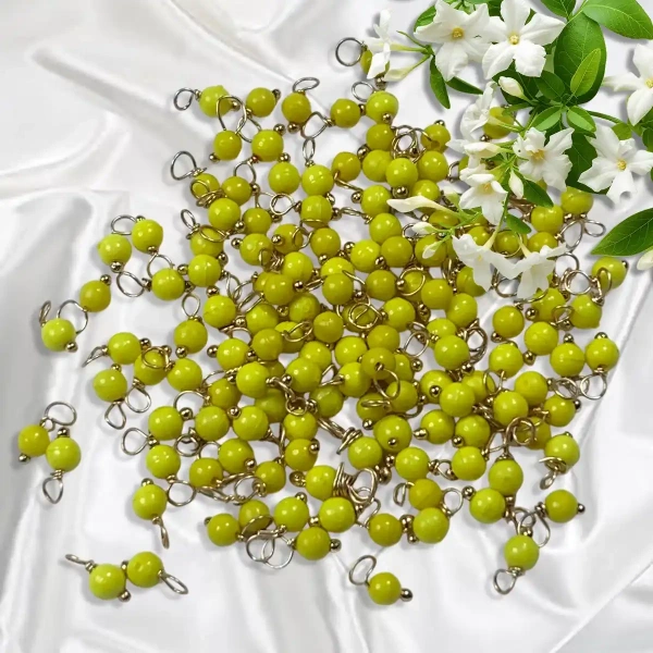 Light Yellow Color Pearl Loreal Beads 4mm - 25 gms