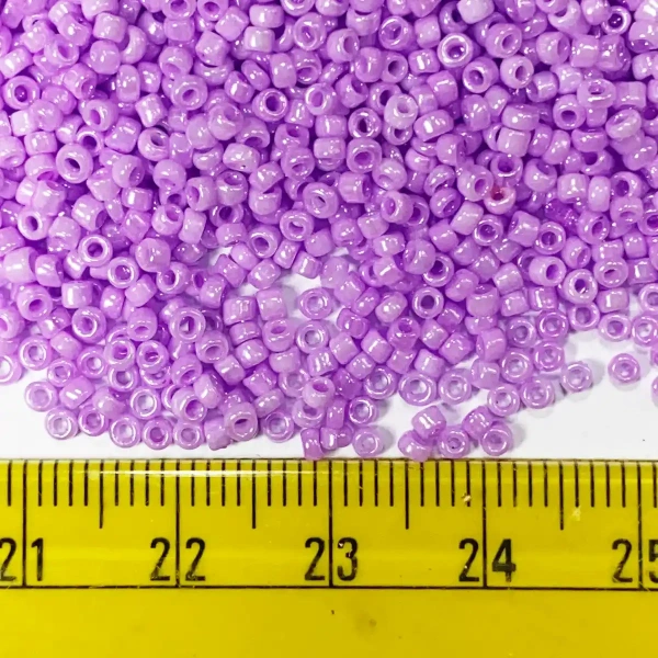 Opaque Seed Beads in Lavender Color 2mm - 50 grams