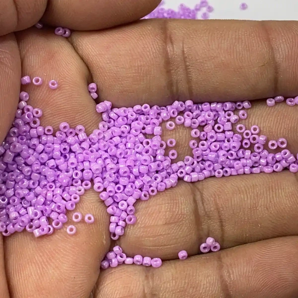 Opaque Seed Beads in Lavender Color 2mm - 50 grams