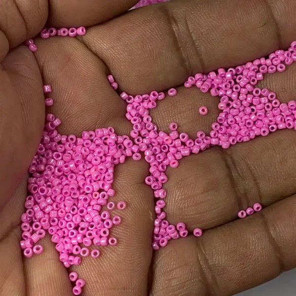 Opaque Seed Beads in  Pink Color 2mm - 50 grams