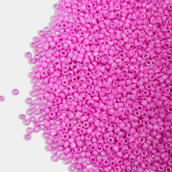 Opaque Seed Beads in  Pink Color 2mm - 50 grams