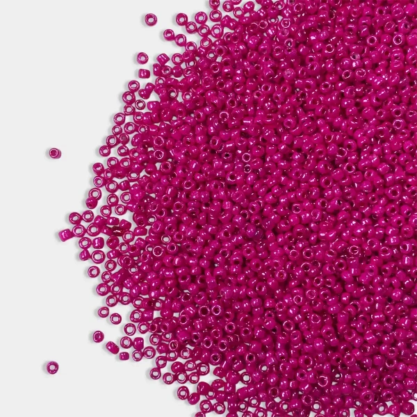 Opaque Seed Beads in Rose Color 2mm - 50 grams