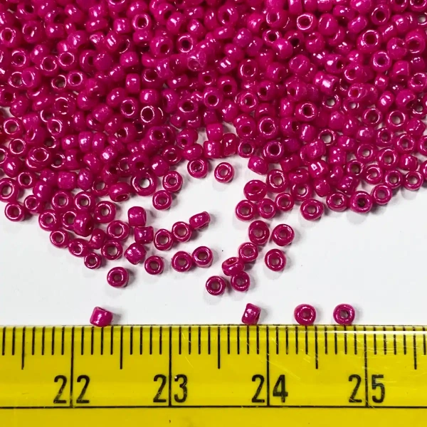 Opaque Seed Beads in Rose Color 2mm - 50 grams
