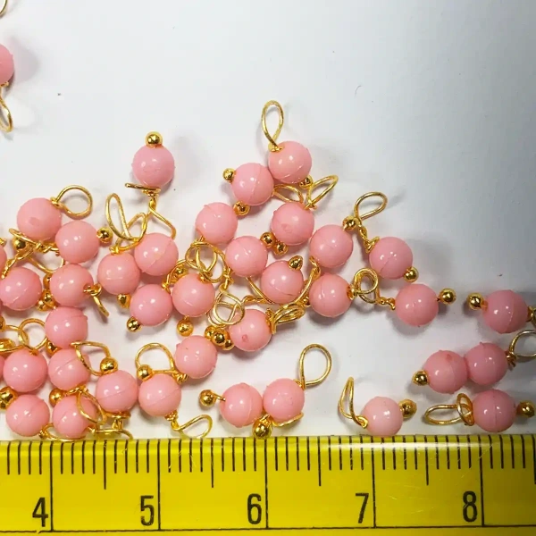Pink Color Pearl Loreal Beads 4mm - 25 gms