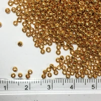 Priso Brand Beads 12-0 Gold Color 450Grams Full Pack - 450 gms