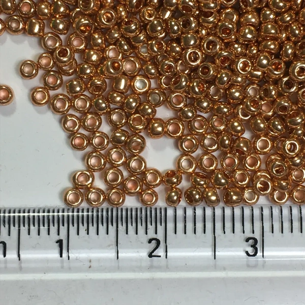 Priso Brand Beads 12-0 Copper Color 450Grams Full Pack - 450 grams