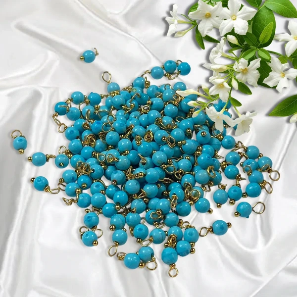 Sky Blue Color Pearl Loreal Beads 4mm - 25 gms